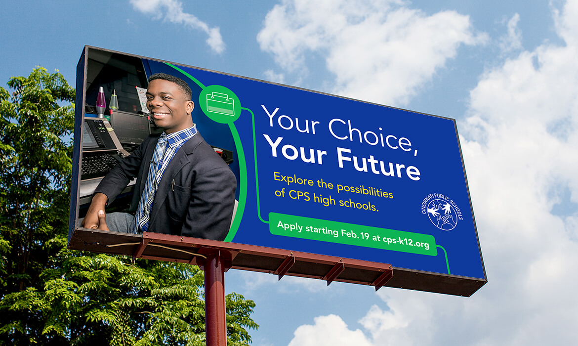 Cincinnati Public Schools outdoor billboard ad