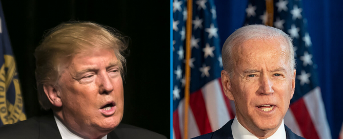2020 Presidential candidates Donald Trump and Joe Biden