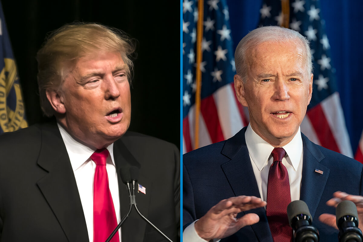 2020 Presidential candidates Donald Trump and Joe Biden