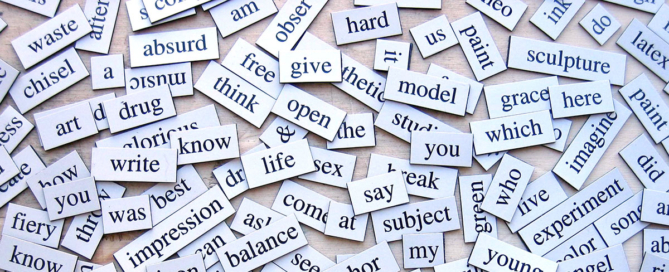 Scattered word magnets